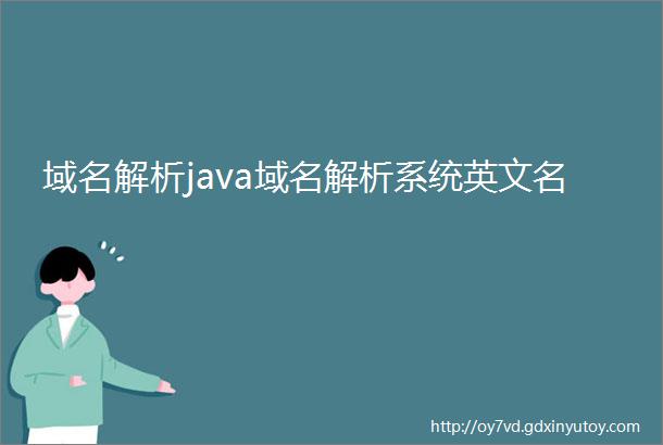域名解析java域名解析系统英文名